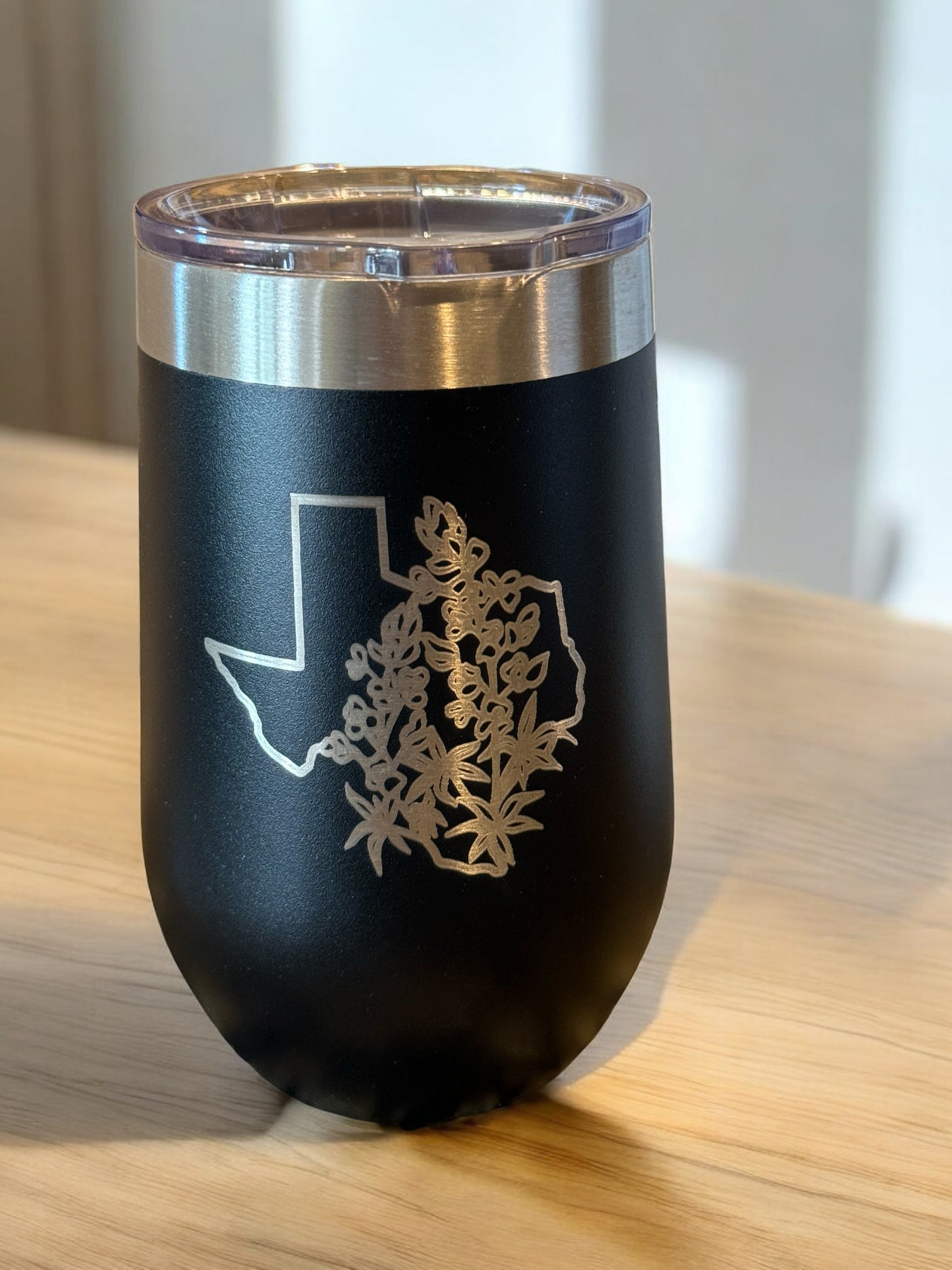 16 Oz Stemless Wine Tumbler - TX Bluebonnet