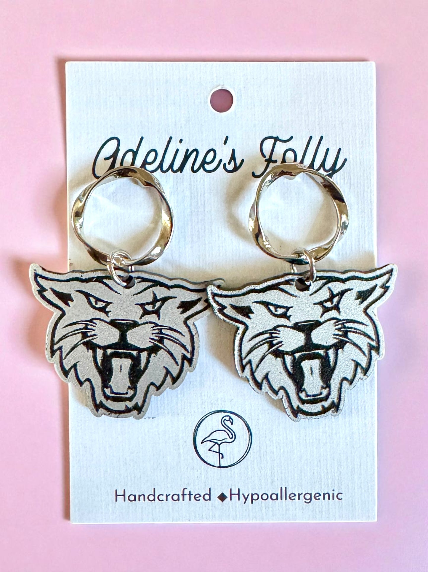 Wildcats Engraved Acrylic Earrings