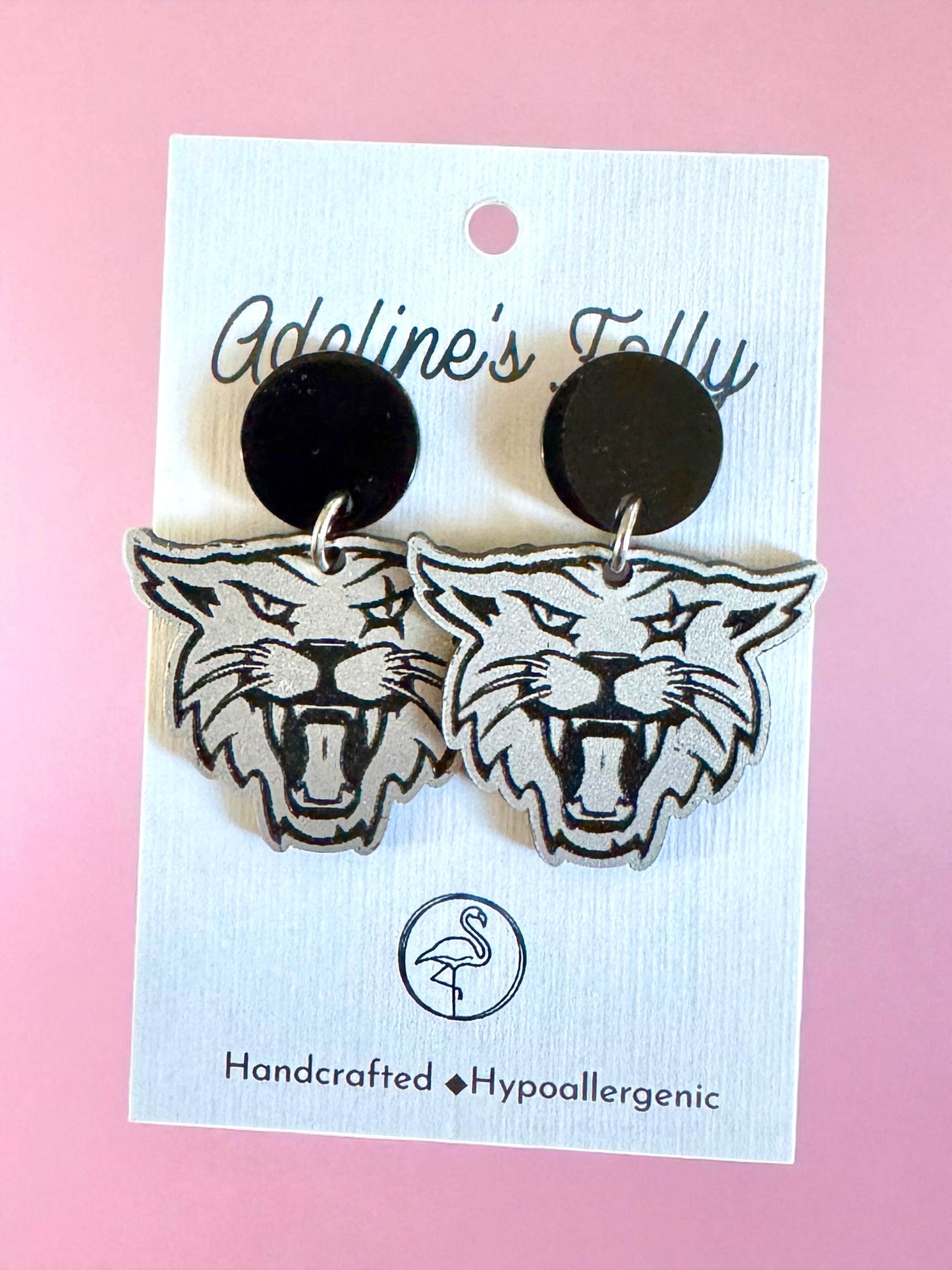 Wildcats Engraved Acrylic Earrings