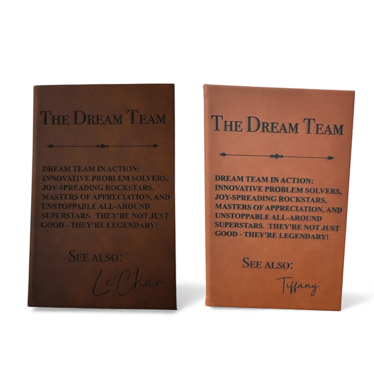 Dream Team Leatherette Journal with Lined Notepad