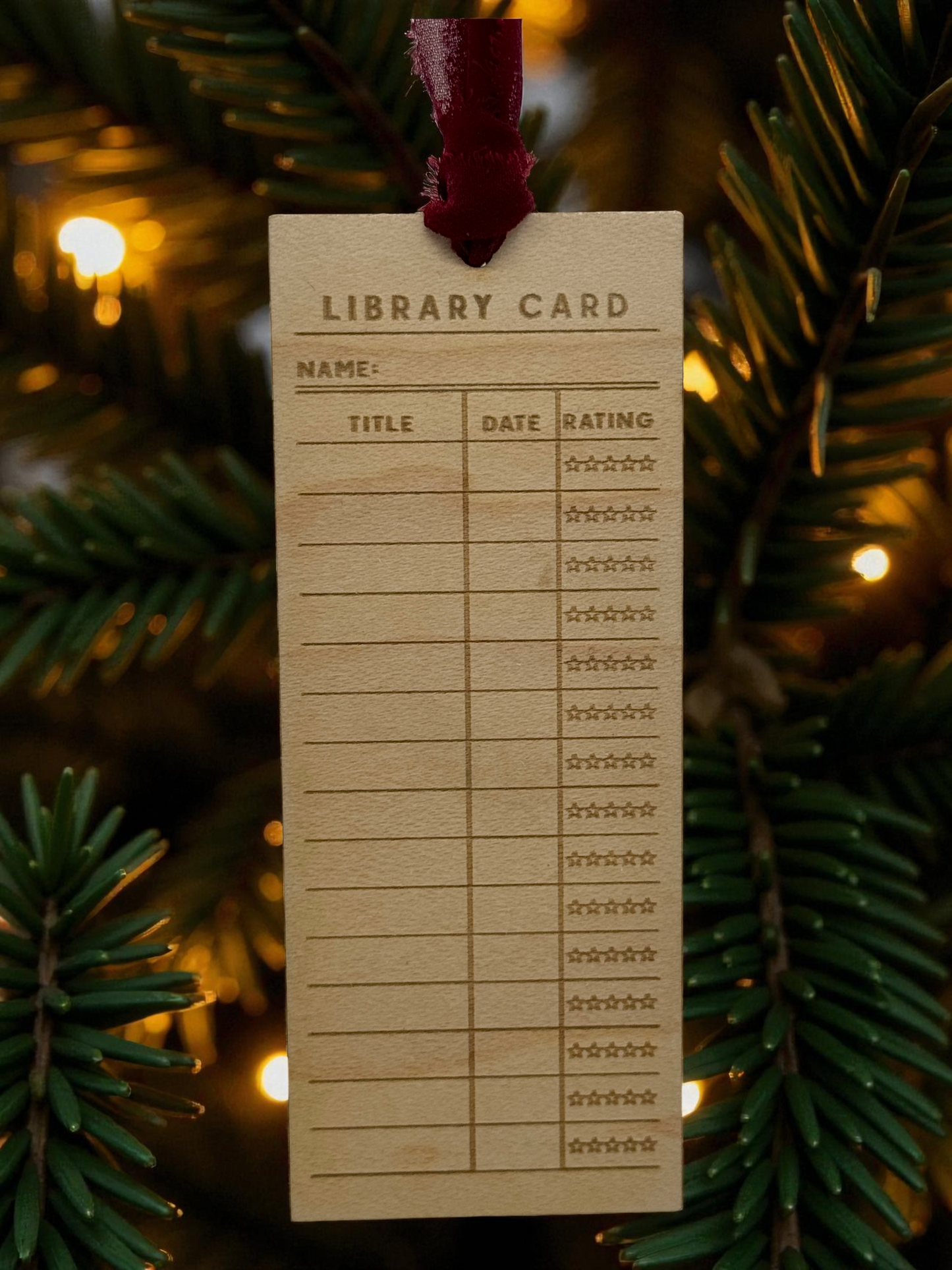 Books Read in 2026 Ornament – Scalloped Reading Tracker Christmas Ornament