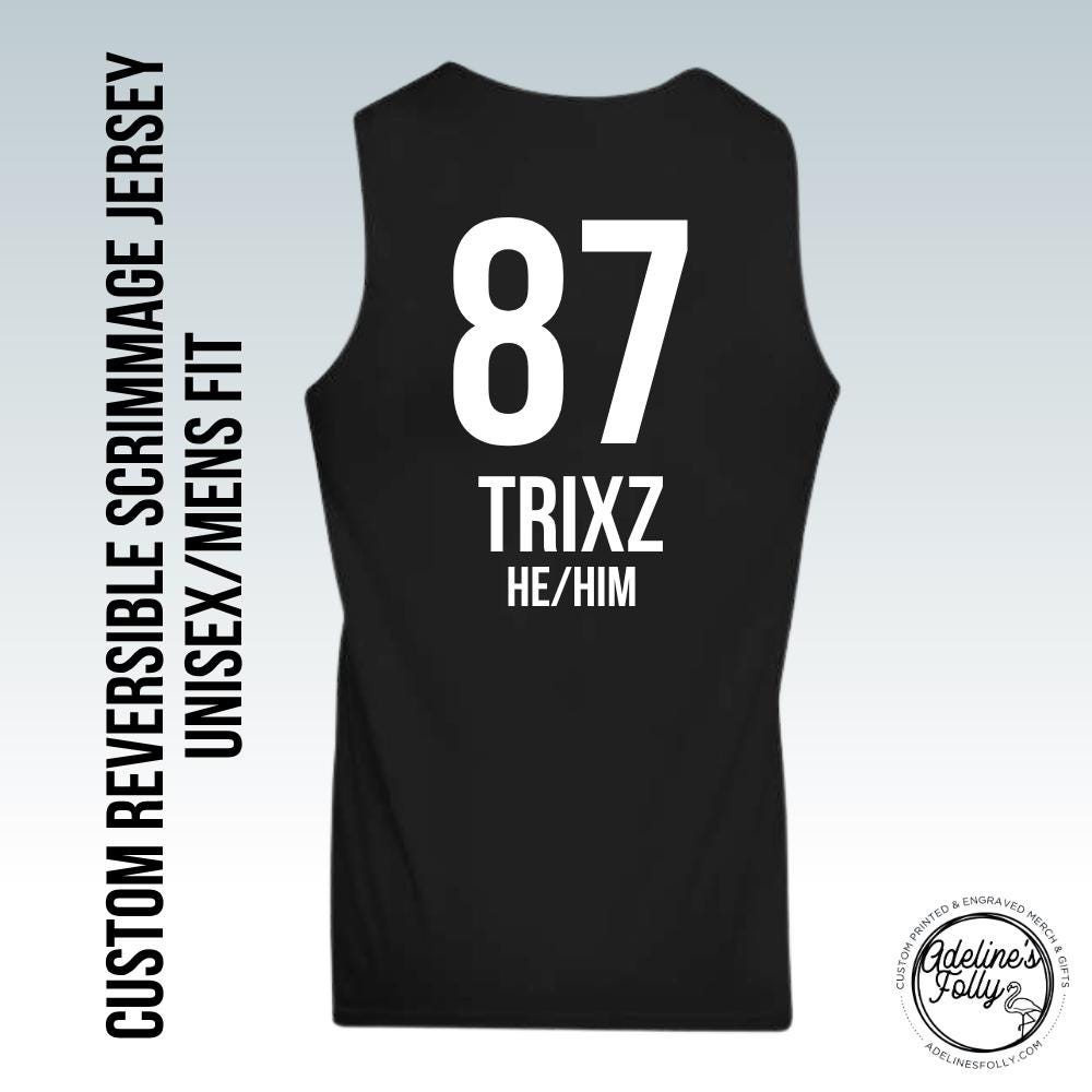 Custom Reversible Scrimmage Jerseys – Mens/Unisex - Roller Derby, Basketball, Soccer, Lacrosse, Hockey, Volleyball