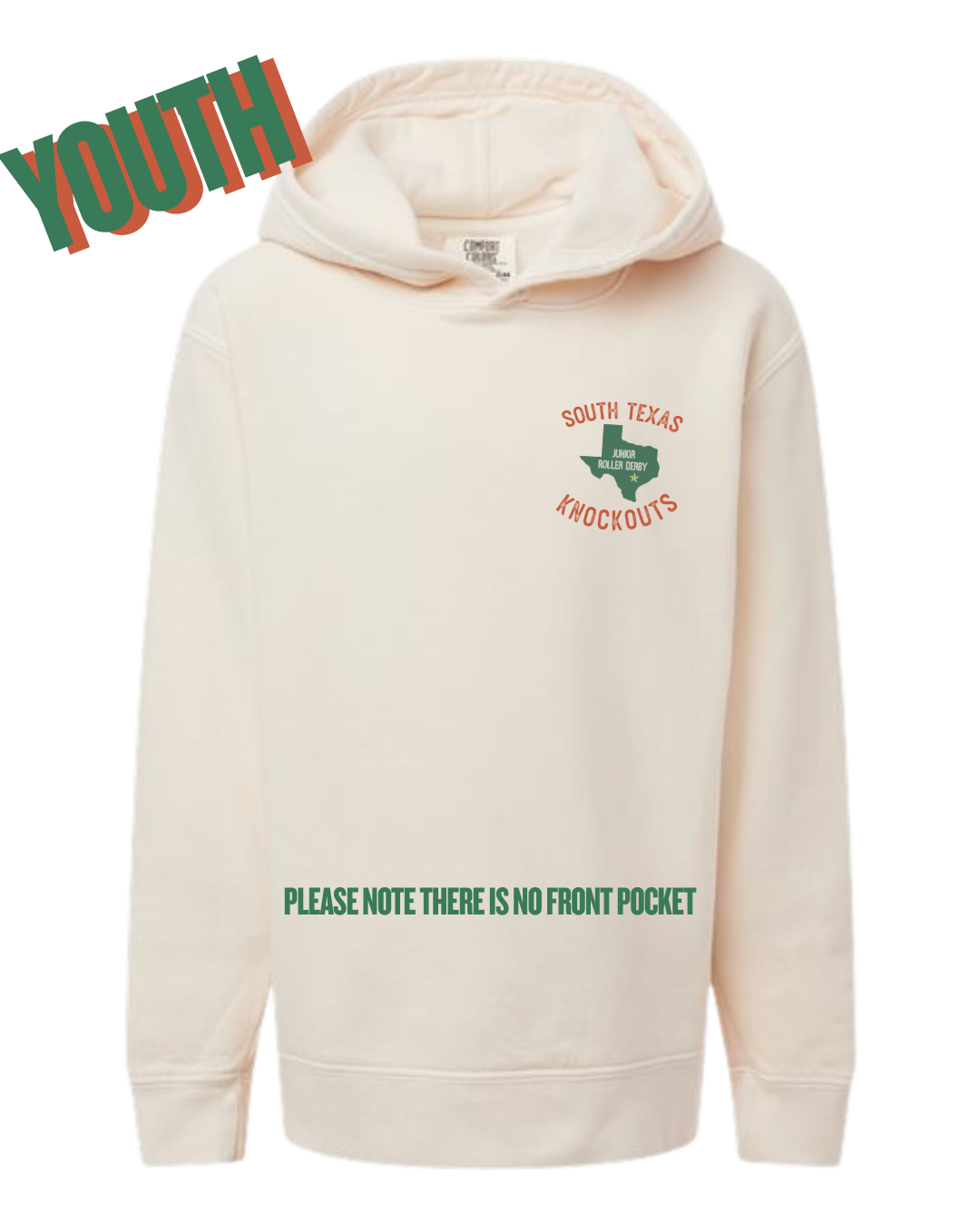 South Texas Knockouts Holiday 2025 Garment-Dyed Youth Hoodie