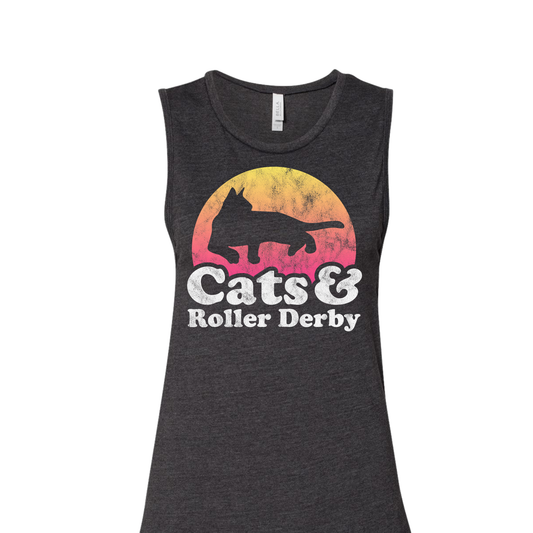 Cats & Roller Derby Muscle Tank