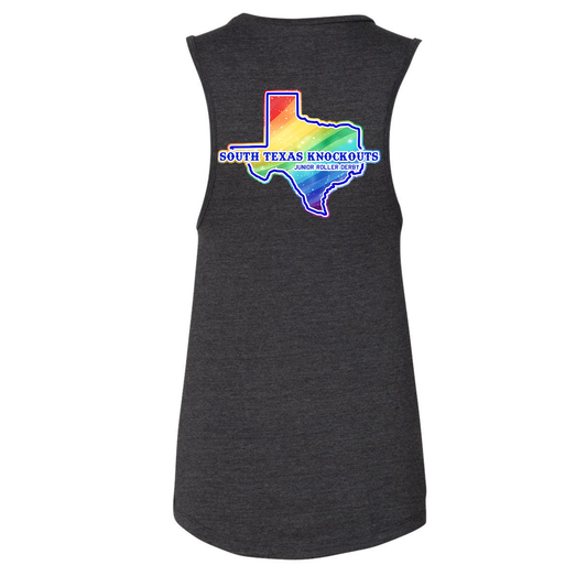 South Texas Knockouts Pride Logo Women’s Muscle Tank