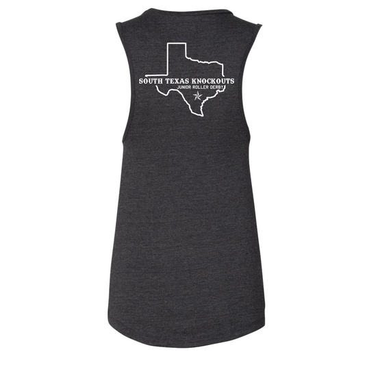 South Texas Knockouts Logo Women’s Muscle Tank – Classic White Print
