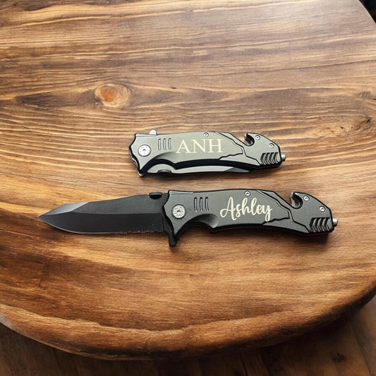 Custom Engraved Rescue Knife