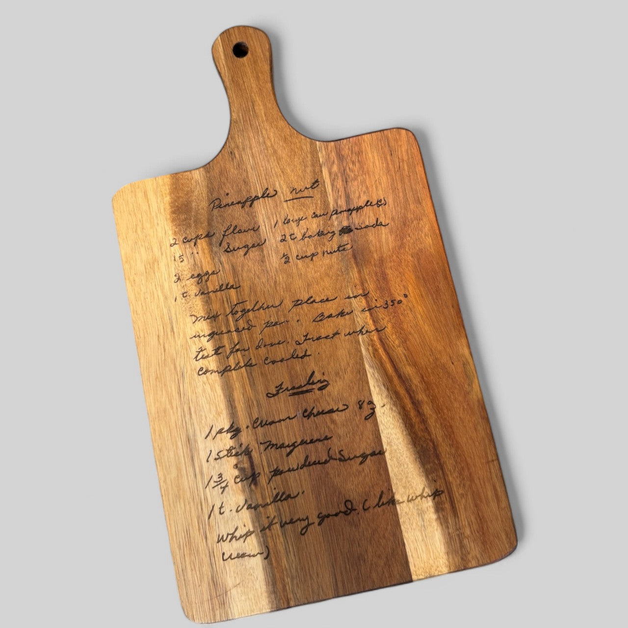 Custom Handwritten Cutting Board