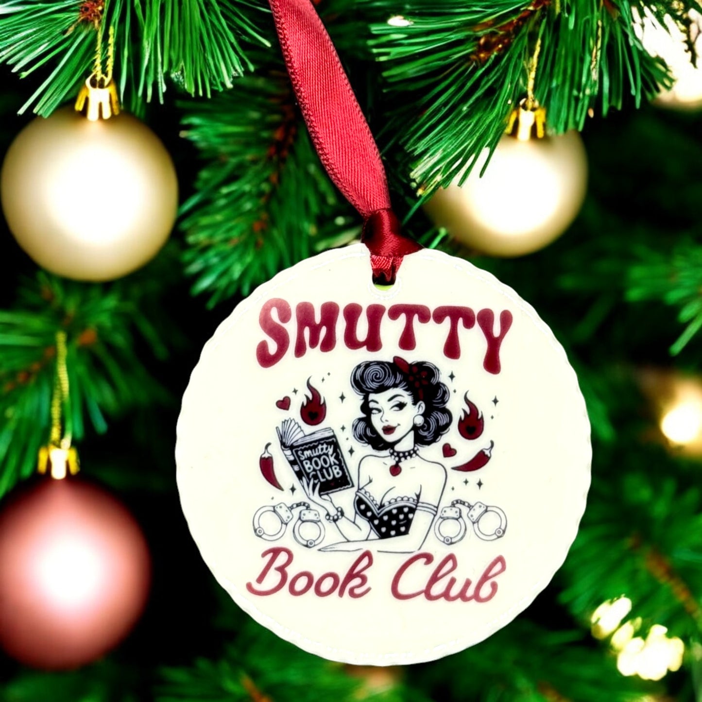 Smutty Book Club Ornament