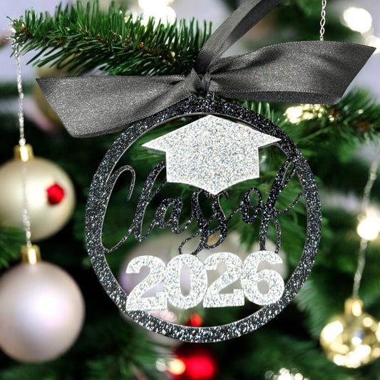Custom “Class Of” Graduation Ornament – Layered Acrylic, Choose Colors
