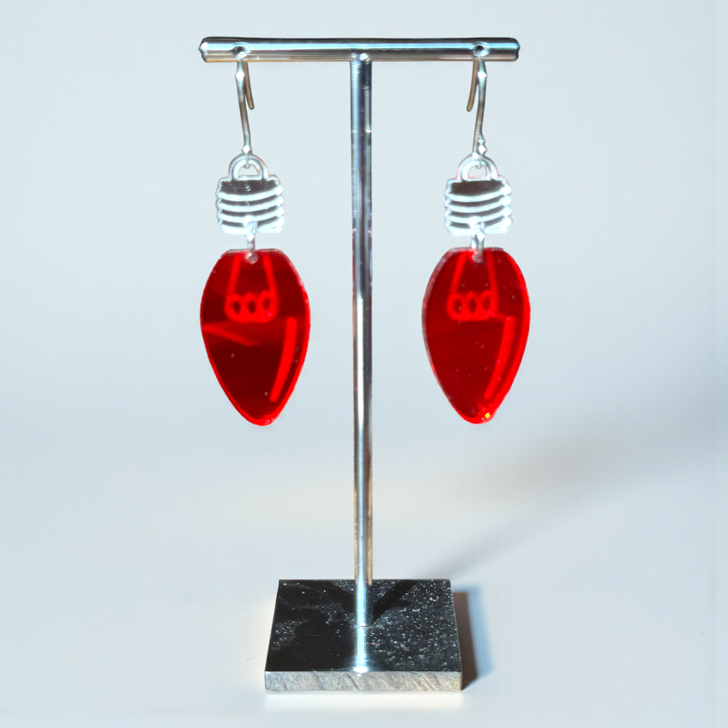 Christmas Bulb Light Earrings - Metallic/Multiple Colors Available!