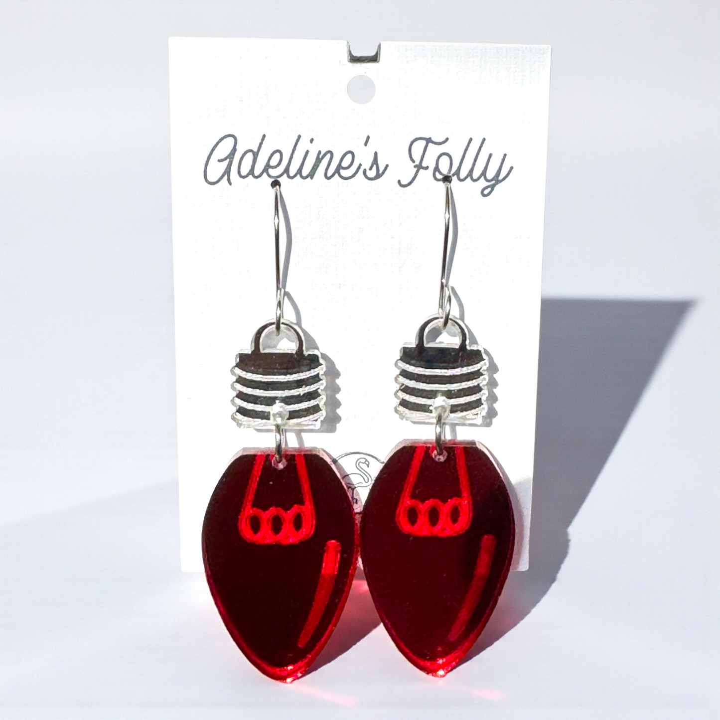 Christmas Bulb Light Earrings - Metallic/Multiple Colors Available!