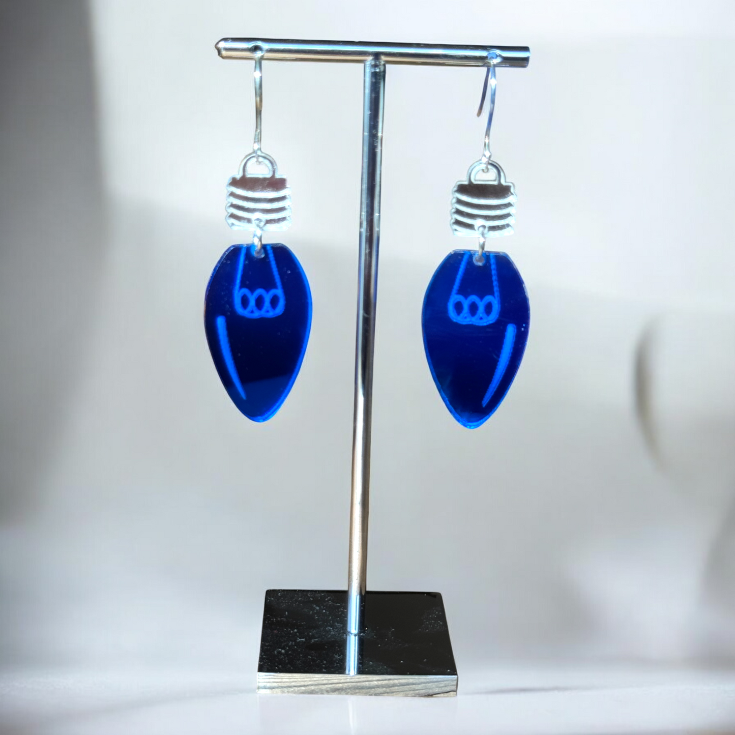 Christmas Bulb Light Earrings - Metallic/Multiple Colors Available!