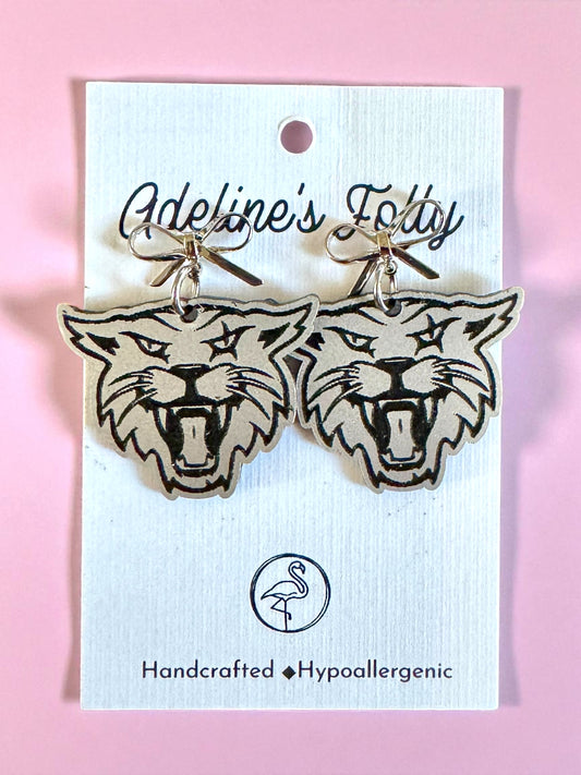 Wildcats Engraved Acrylic Earrings
