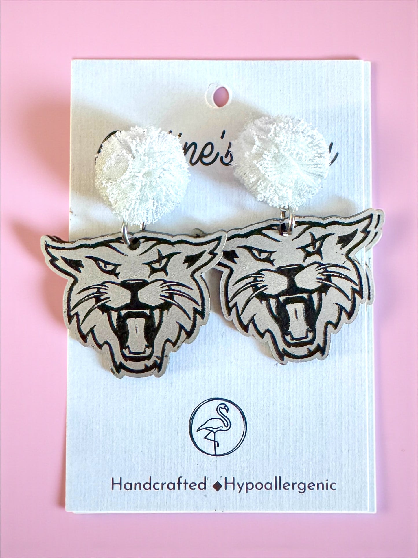 Wildcats Engraved Acrylic Earrings