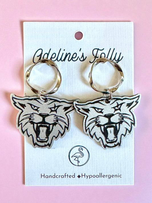 Wildcats Engraved Acrylic Earrings