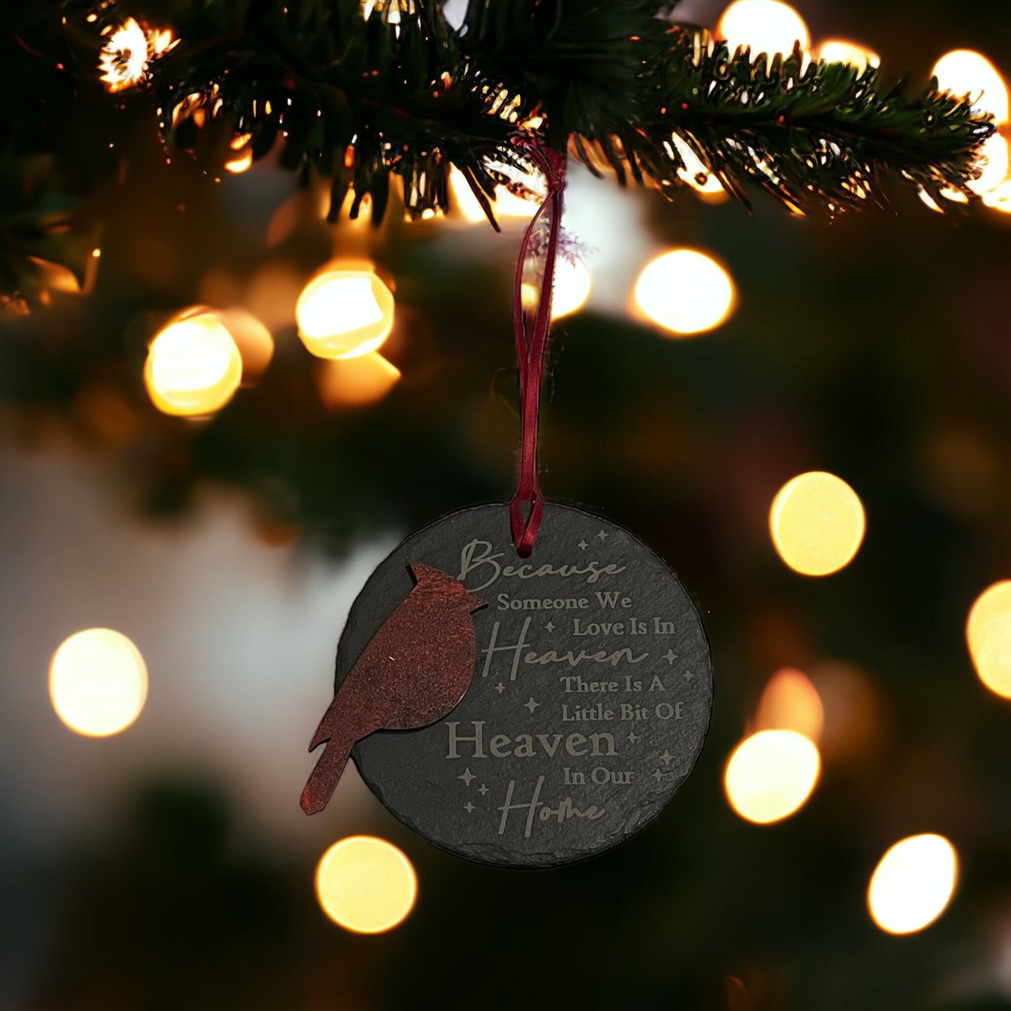 Customizable Cardinal Memorial Christmas Ornament
