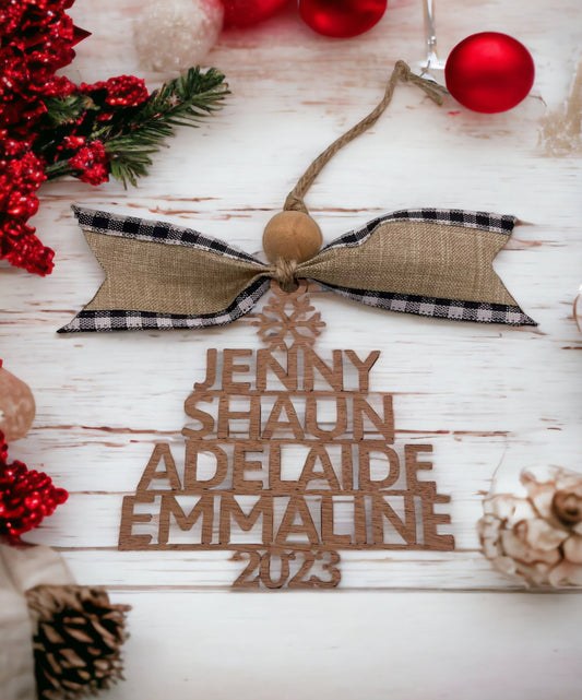 Family Name Christmas Tree Ornament