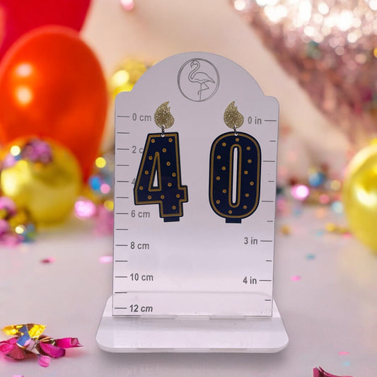 Milestone Birthday Candle Earrings