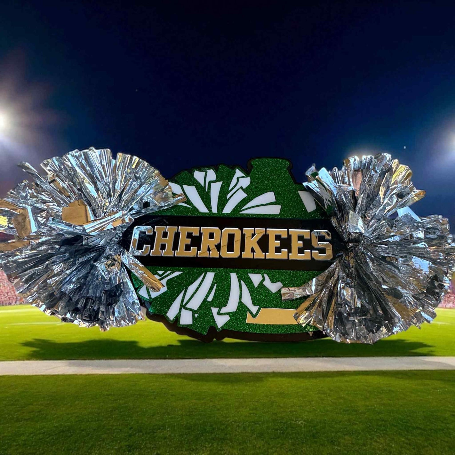 Custom Acrylic Megaphone Cheer Sign: Personalized Team Colors, School Spirit