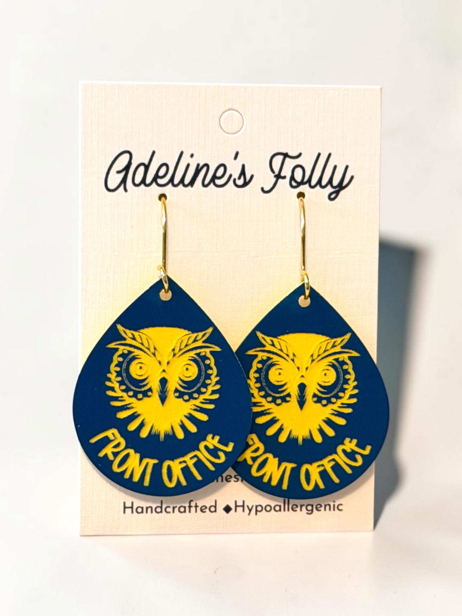 Custom School Logo Earrings | Lightweight Acrylic Team Spirit Jewelry