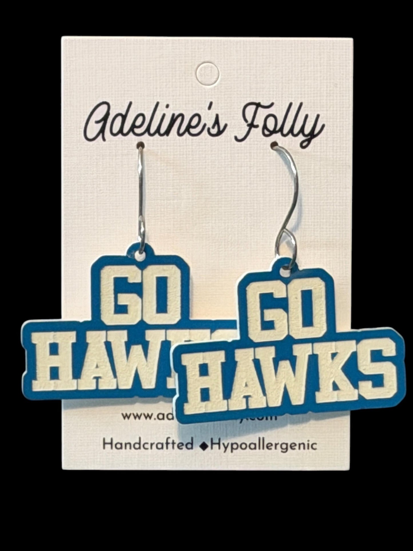 Custom School Logo Earrings | Lightweight Acrylic Team Spirit Jewelry