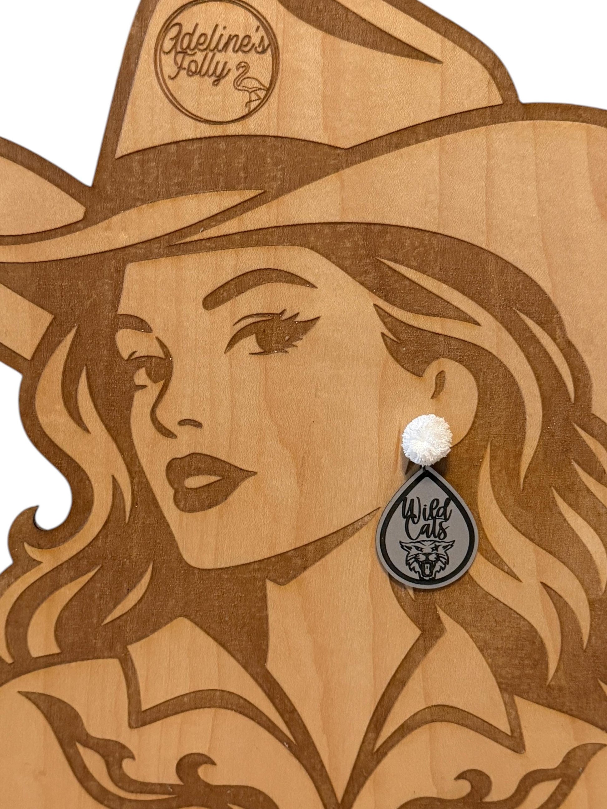 Custom School Logo Earrings | Lightweight Acrylic Team Spirit Jewelry