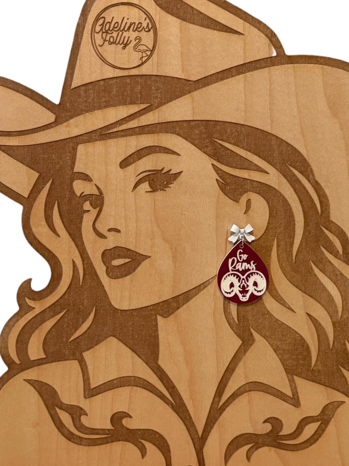 Custom School Logo Earrings | Lightweight Acrylic Team Spirit Jewelry