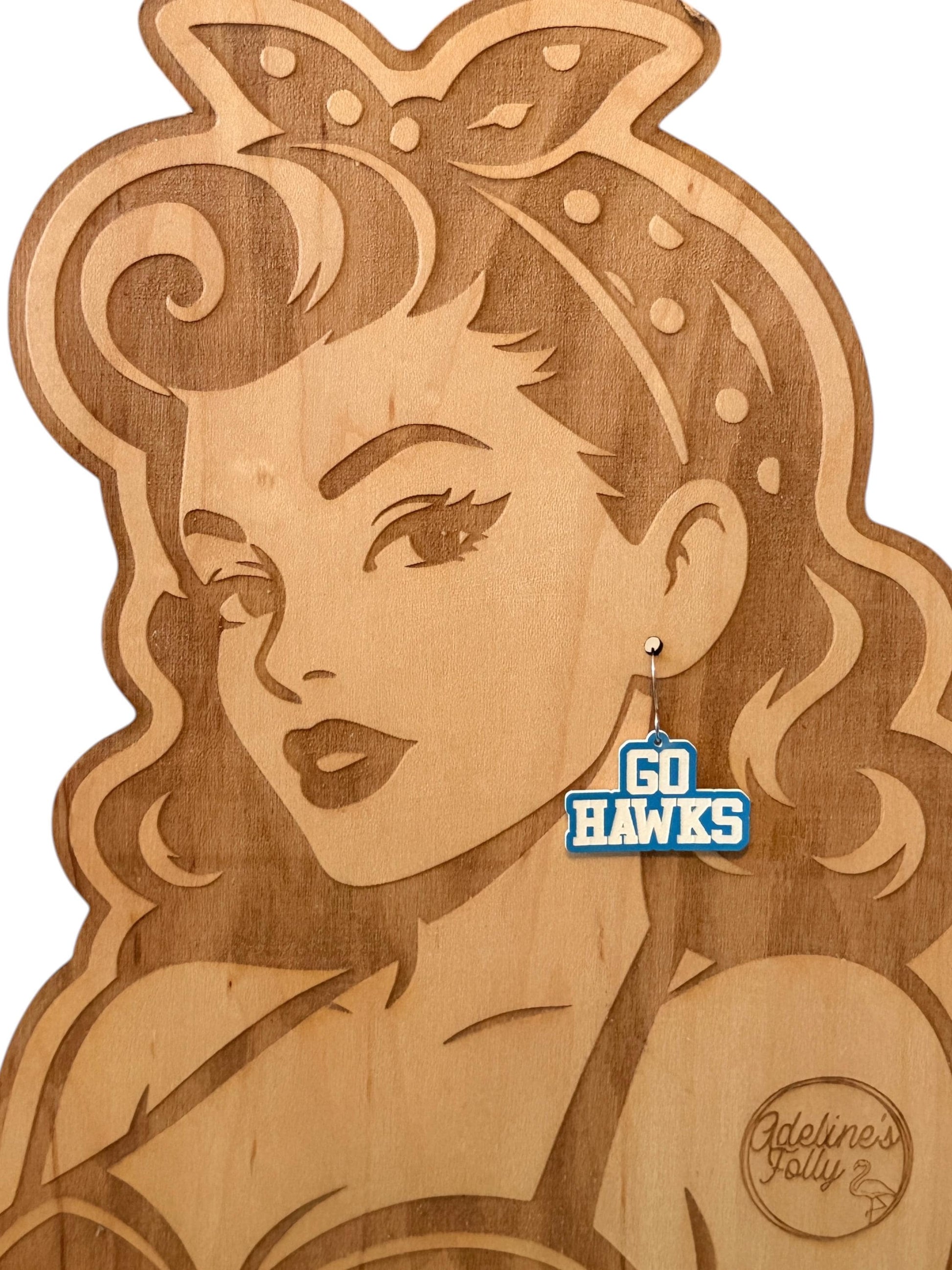 Custom School Logo Earrings | Lightweight Acrylic Team Spirit Jewelry