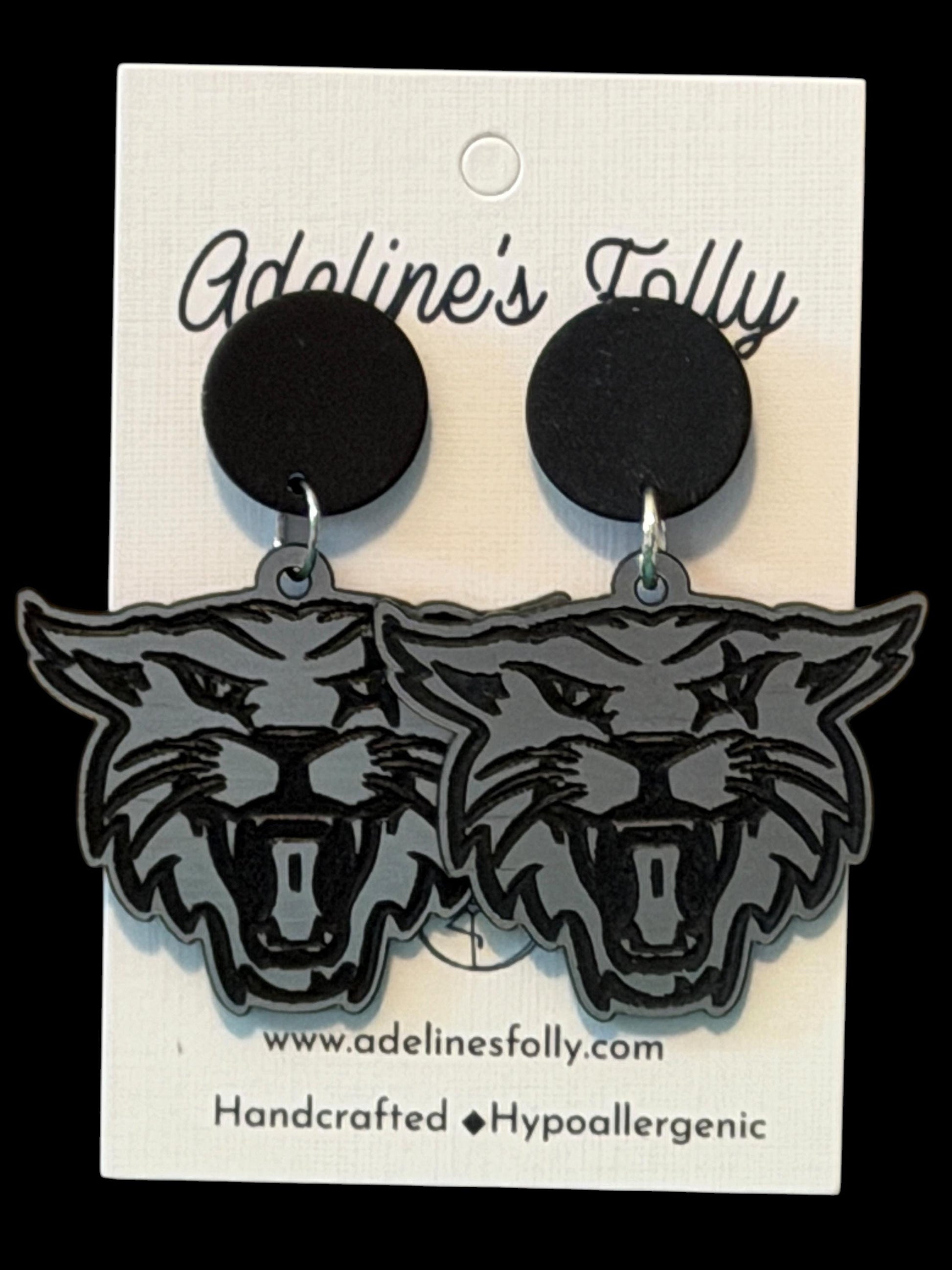 Custom School Logo Earrings | Lightweight Acrylic Team Spirit Jewelry
